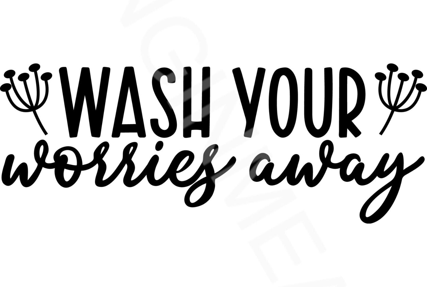 Wash Your Worries Away Funny Bathroom Sign Aluminum Metal Sign