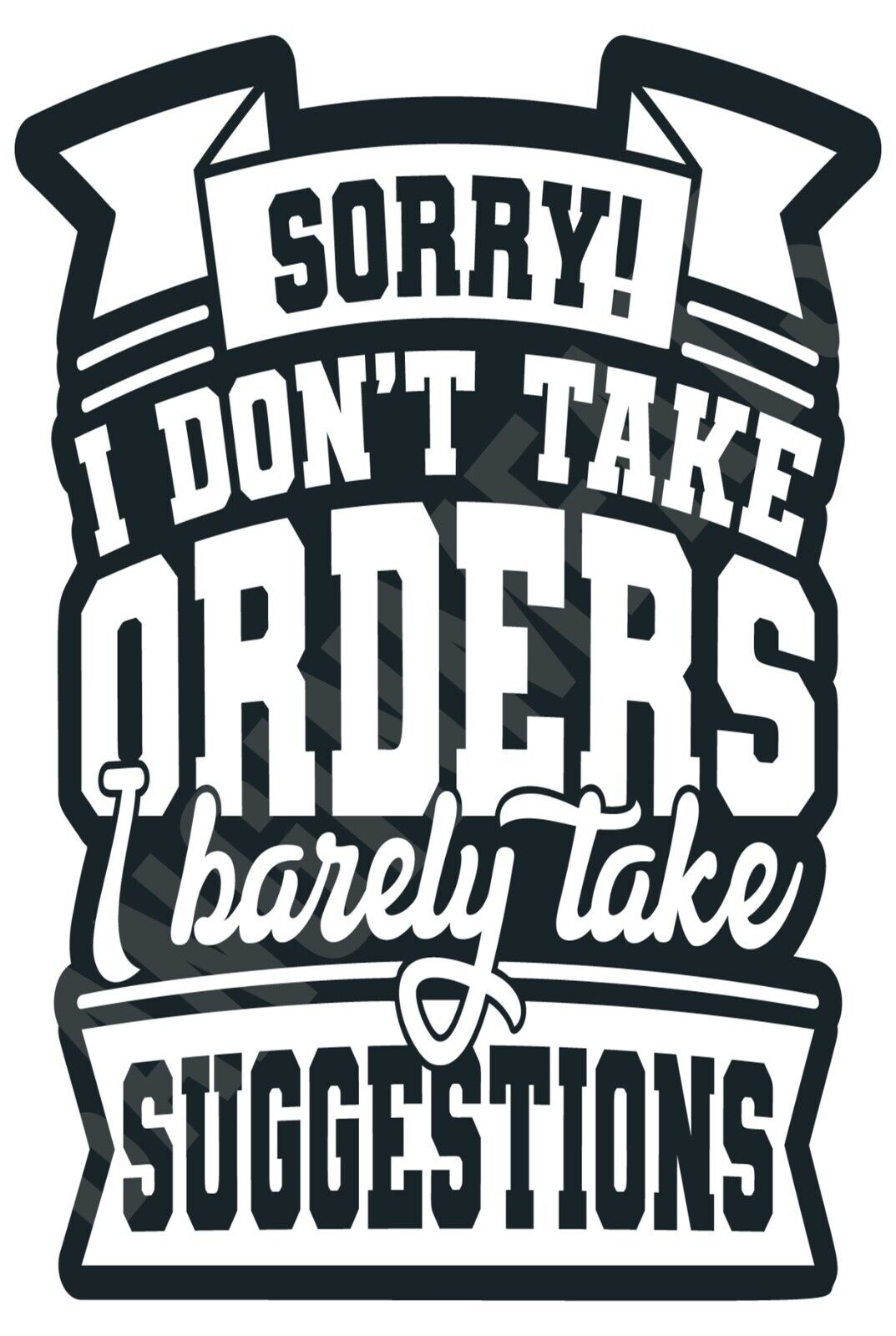 Sorry I Don't Take Orders Funny Sign Aluminum Metal Sign