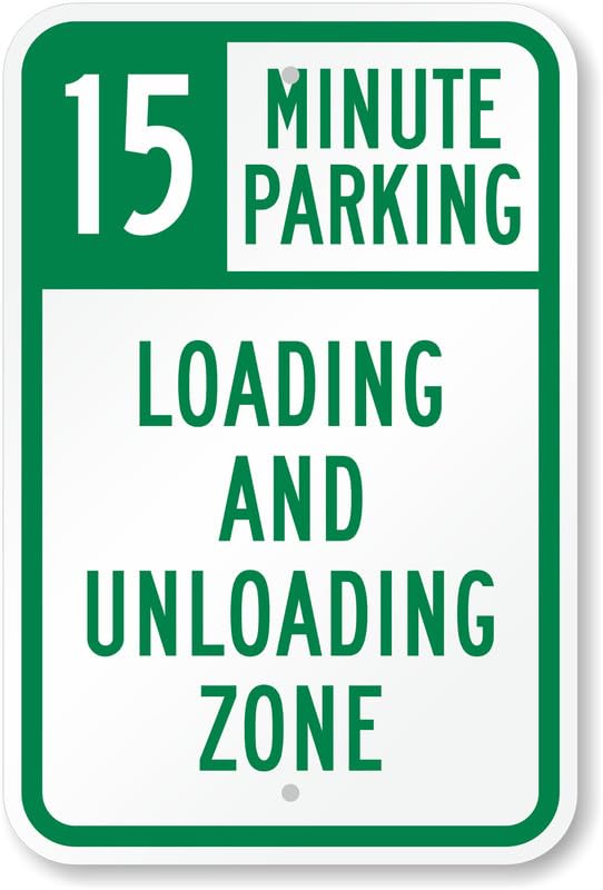 15 Minute Parking Aluminum Weatherproof Sign p00052