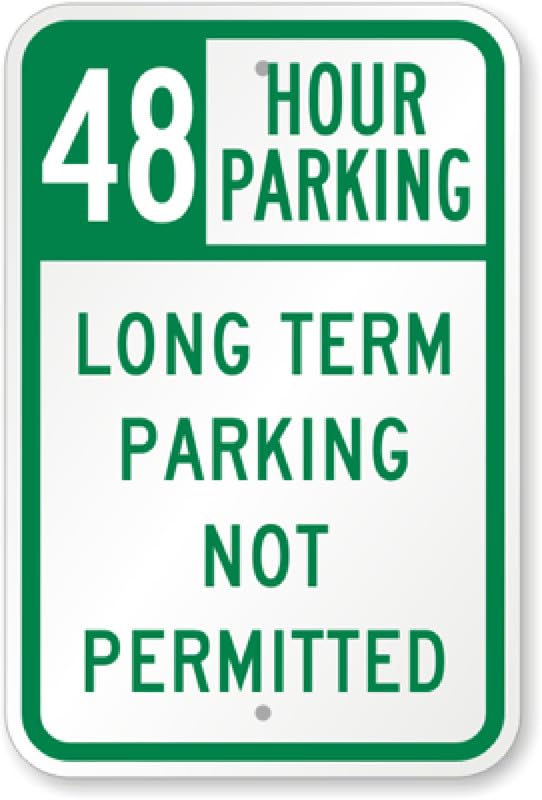 48 Hour Parking Aluminum Weatherproof Sign p00088