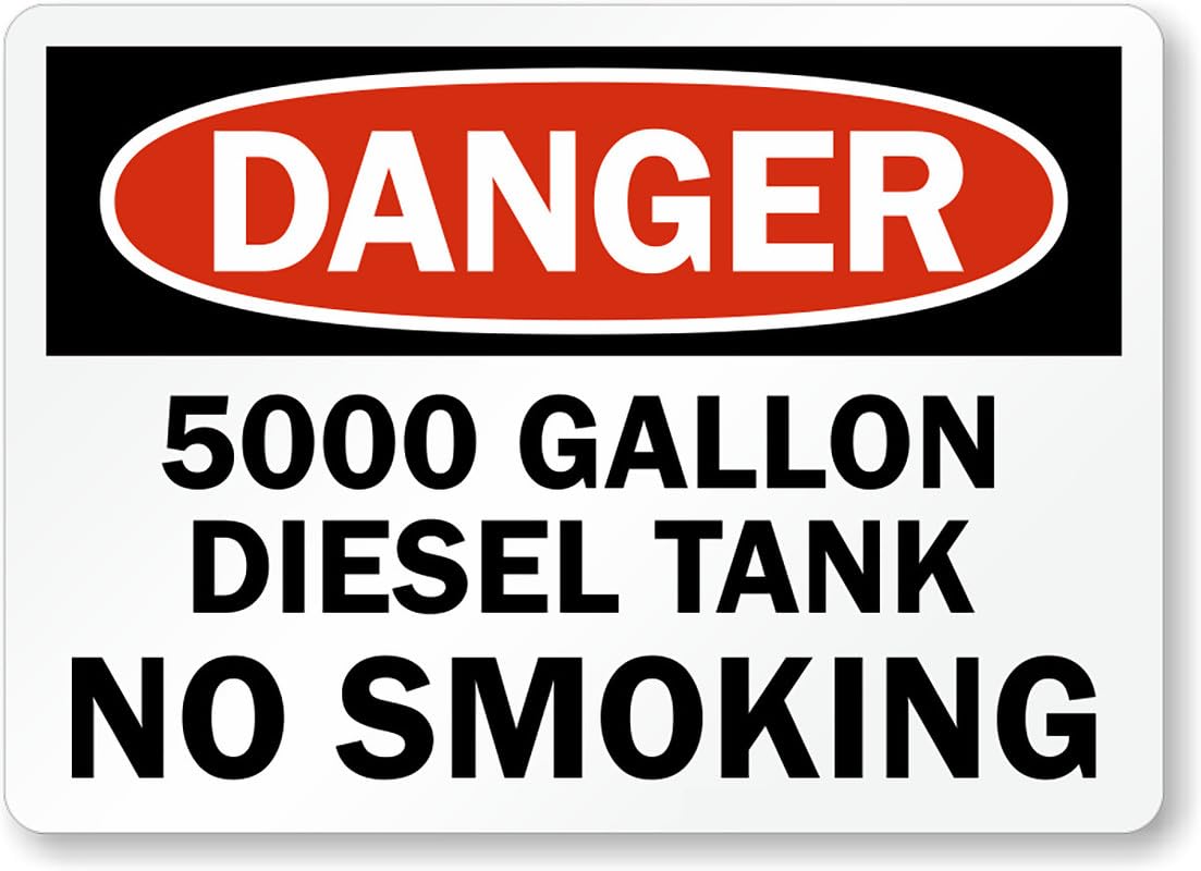 5000 Gallon Diesel Aluminum Weatherproof Sign p00128
