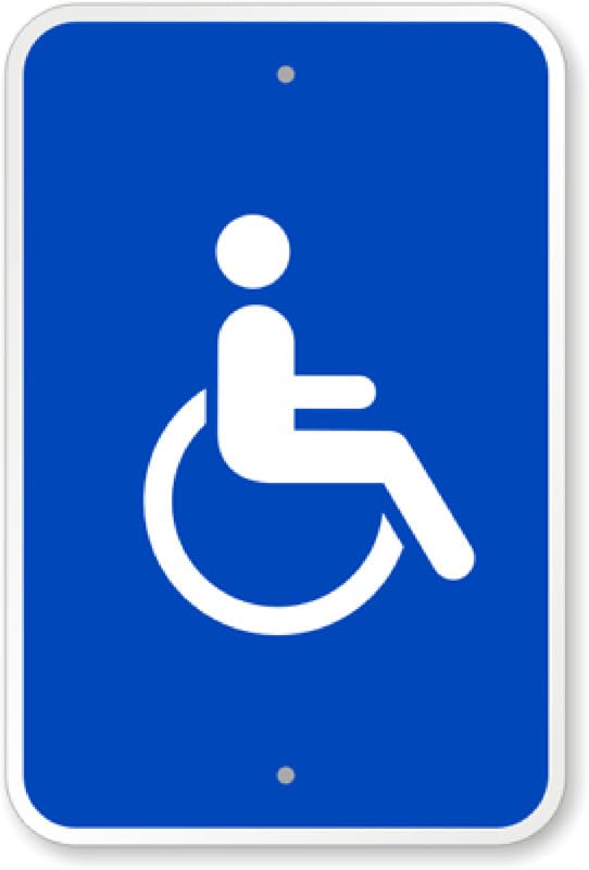 Accessible Handicap Symbol Aluminum Weatherproof Sign p00155
