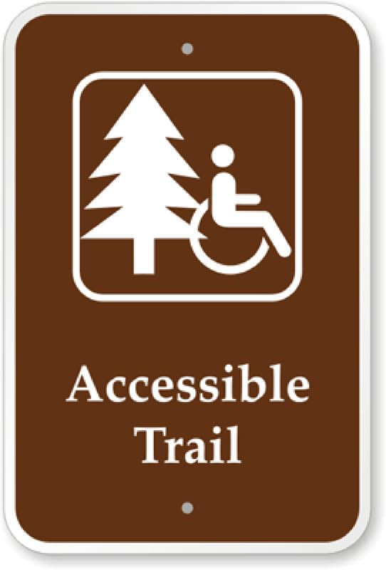 Accessible Trail Aluminum Weatherproof Sign p00170