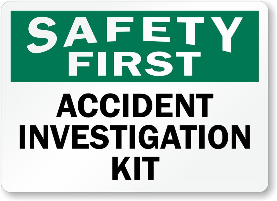 Accident Investigation Kit Safety Aluminum Weatherproof Sign p00180