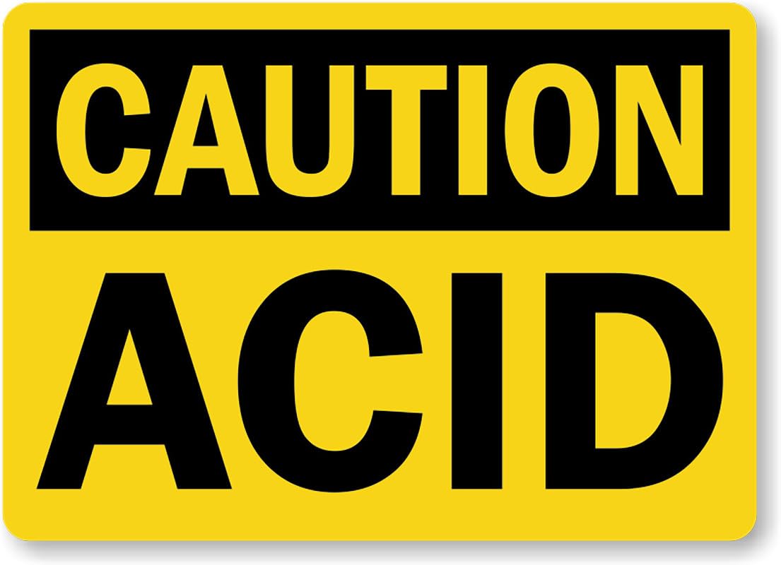 Acid Caution Aluminum Weatherproof Sign p00202