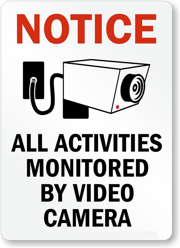 Active Video Camera Notice Aluminum Weatherproof Sign p00228