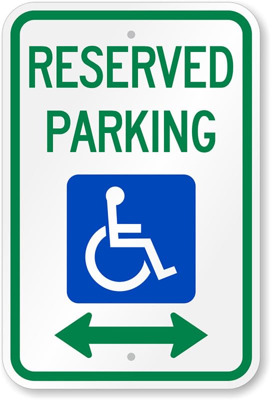 Ada Handicap Reserved Parking Aluminum Weatherproof Sign p00260