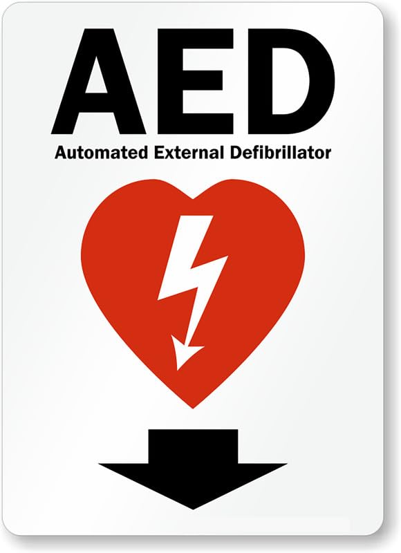 Aed Location Aluminum Weatherproof Sign p00293