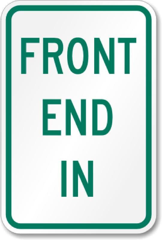 Aluminum Front End Parking Aluminum Weatherproof Sign p00400