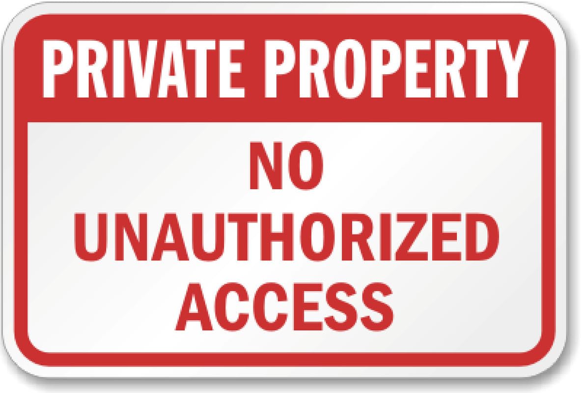 Aluminum No Trespassing Aluminum Weatherproof Sign p00416