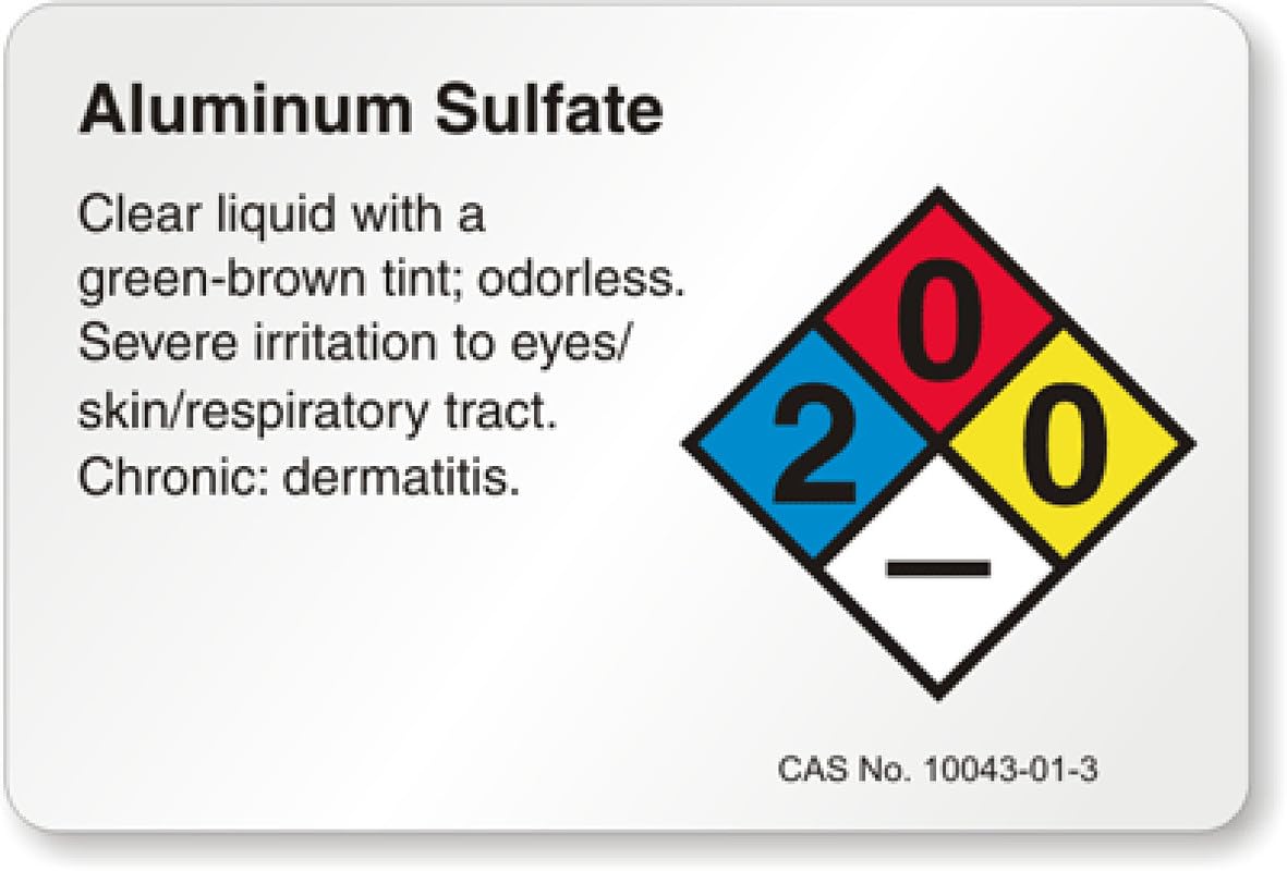 Aluminum Sulfate Chemical Aluminum Weatherproof Sign p00440