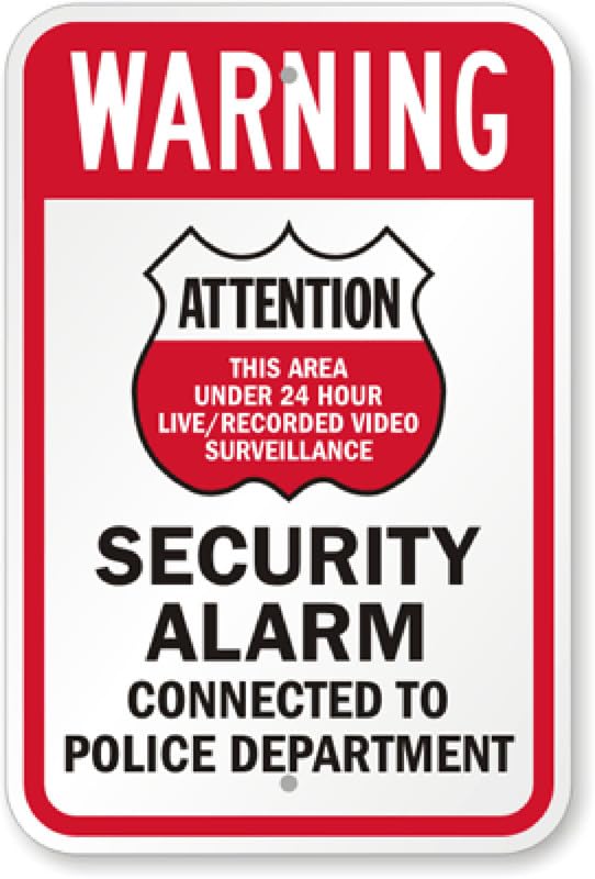 Attention Video Surveillance Aluminum Weatherproof Sign p00522