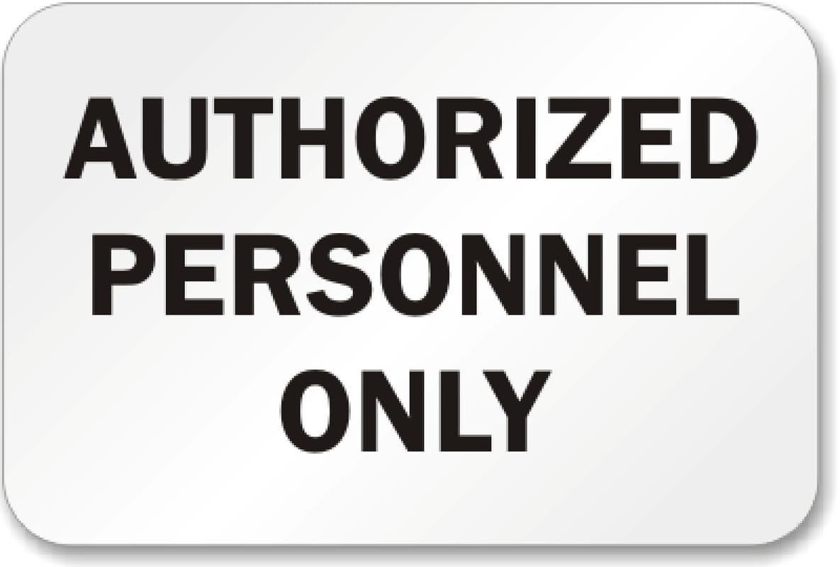 Authorized Personnel Aluminum Aluminum Weatherproof Sign p00528