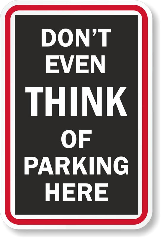Aluminum No Parking Aluminum Weatherproof Sign p00595
