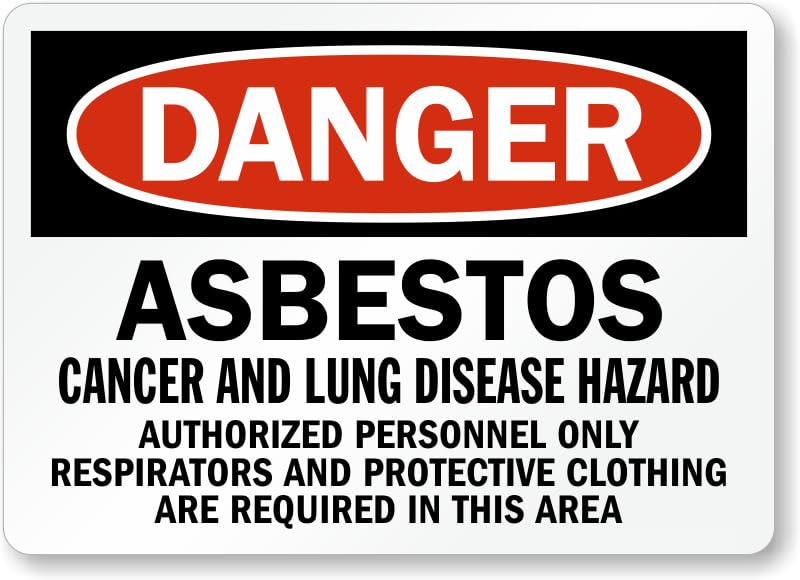 Asbestos Cancer Danger Aluminum Weatherproof Sign p00717