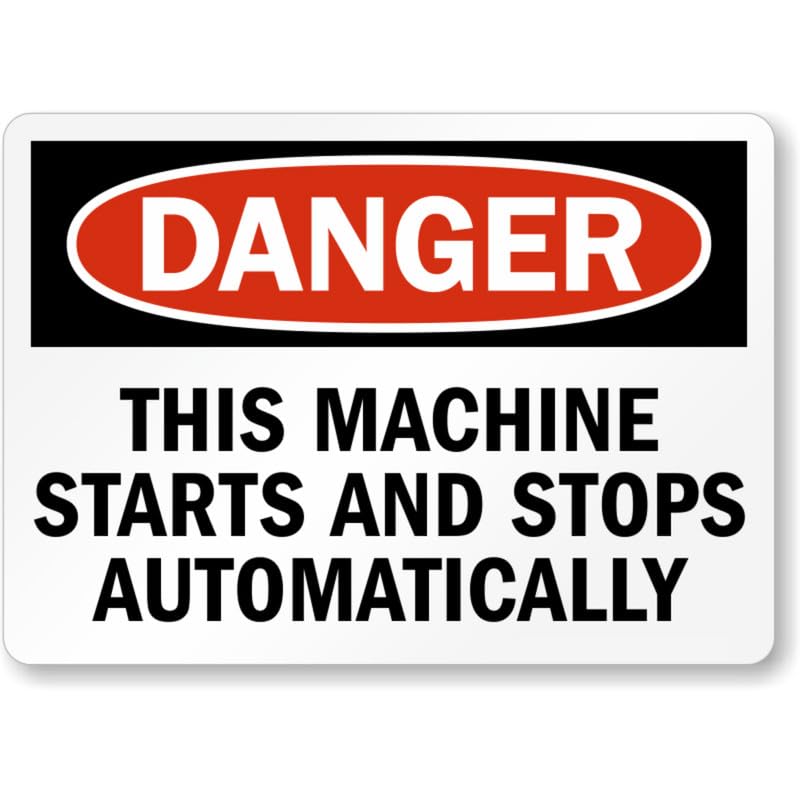 Automatic Machine Danger Aluminum Weatherproof Sign p1019
