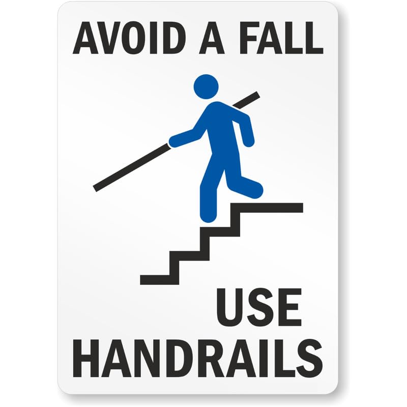 Avoid Vertical Trip Fall Aluminum Weatherproof Sign p1050
