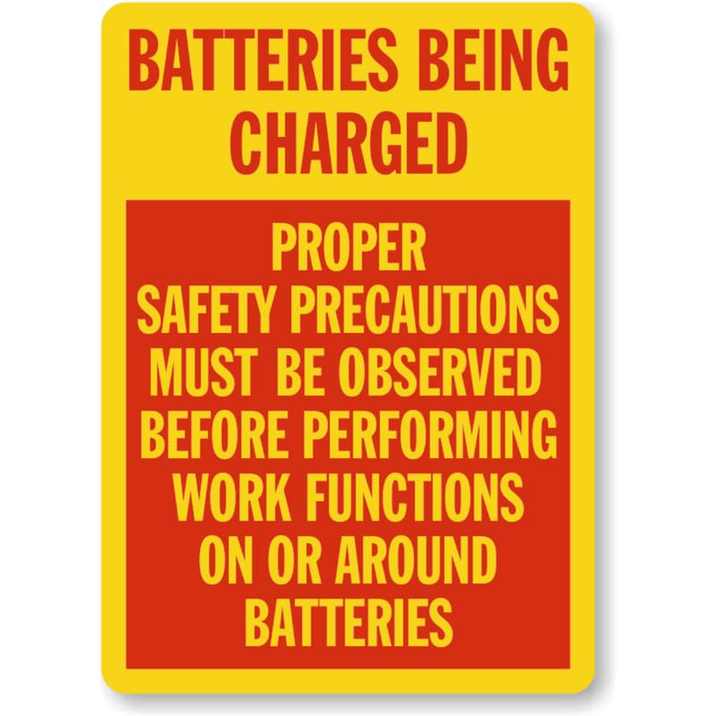 Battery Charging Area Danger Aluminum Weatherproof Sign p1099