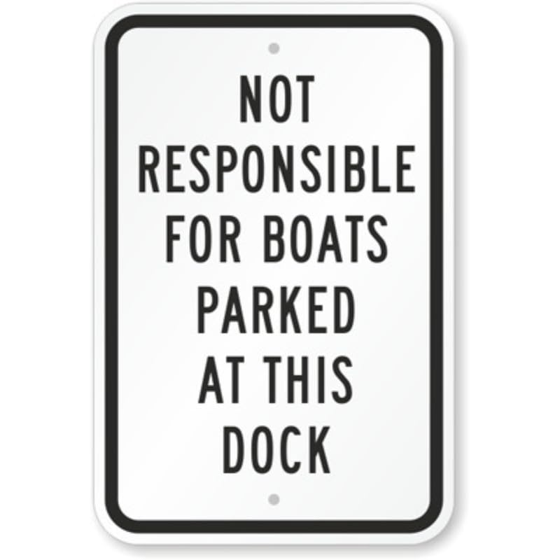 Boats Parked Dock Aluminum Weatherproof Sign p1157