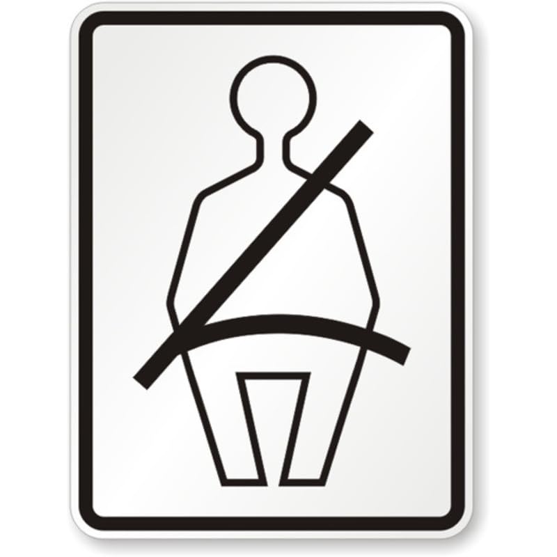 Buckle Up Seat Belt Aluminum Weatherproof Sign p1176