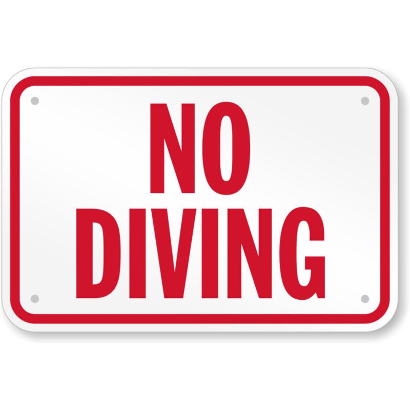 California No Diving Aluminum Weatherproof Sign p1228