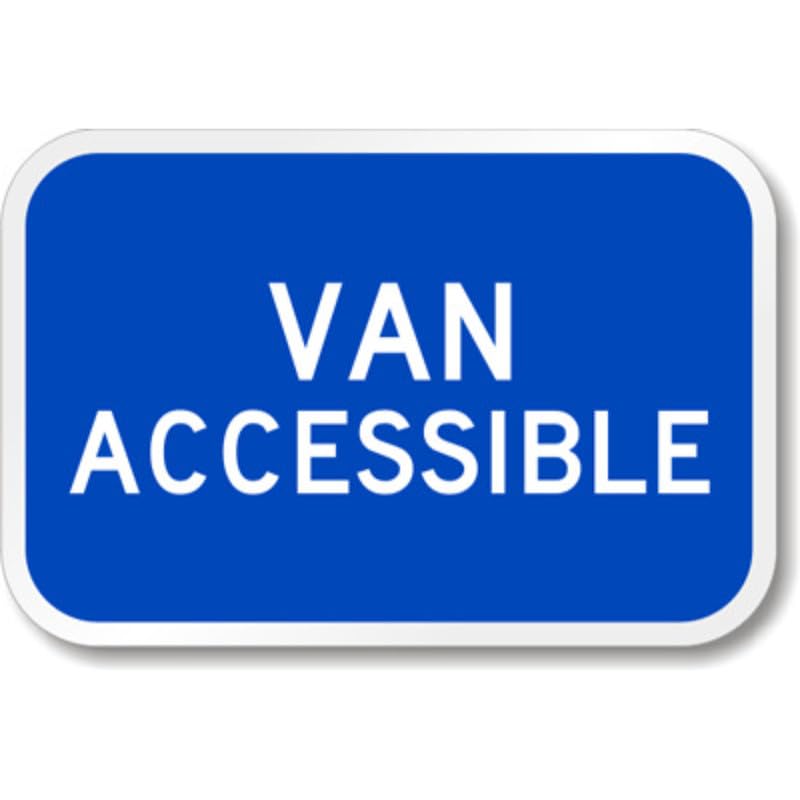 California Van Ada Handicapped Aluminum Weatherproof Sign p1230