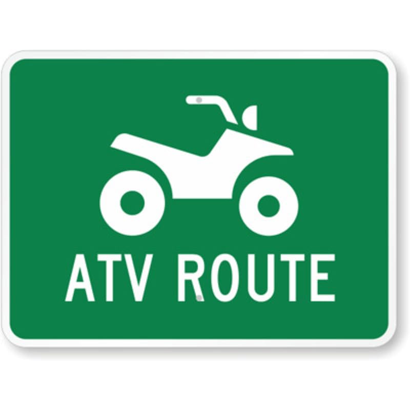 Atv Route Graphic Aluminum Weatherproof Sign p869