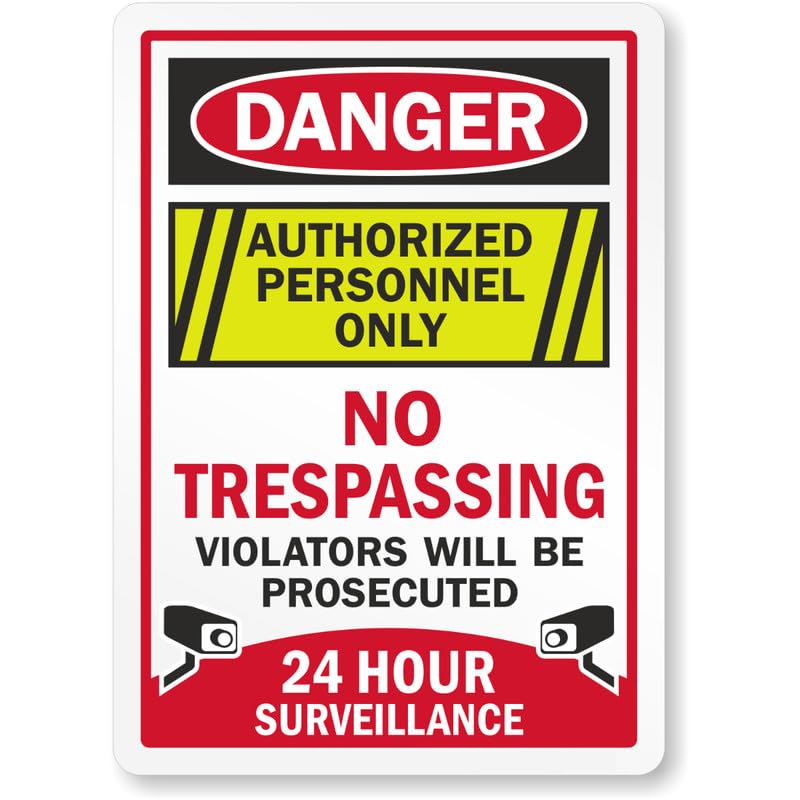 Authorized Personnel Only Aluminum Weatherproof Sign p932