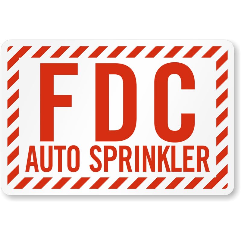 Auto Sprinkler Fire Department Aluminum Weatherproof Sign p971