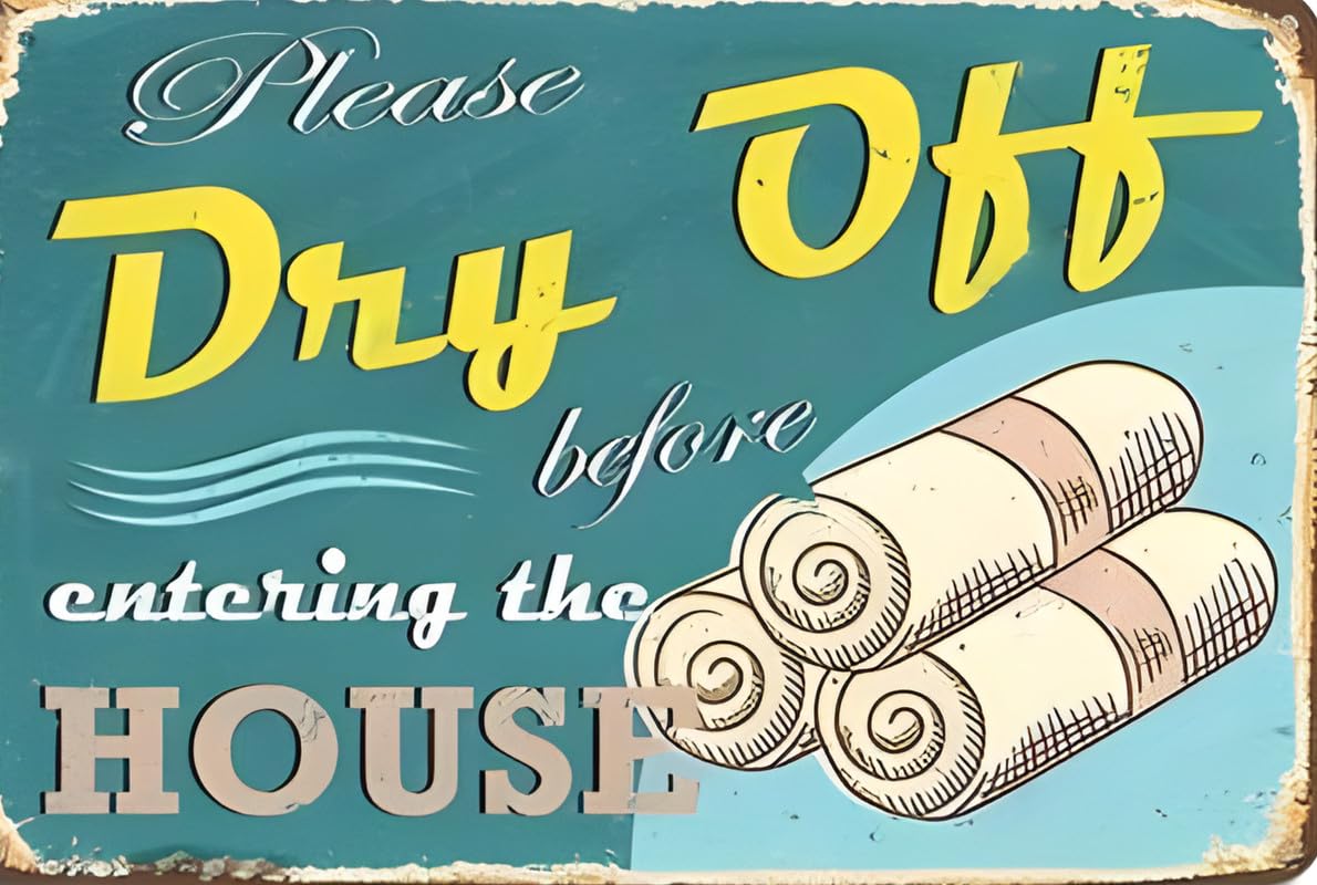 Please Dry Off Aluminum Weatherproof Sign p1306