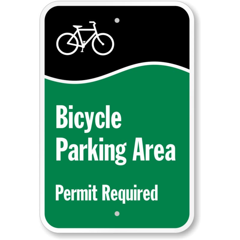 Bicycle Parking Area Aluminum Weatherproof Sign