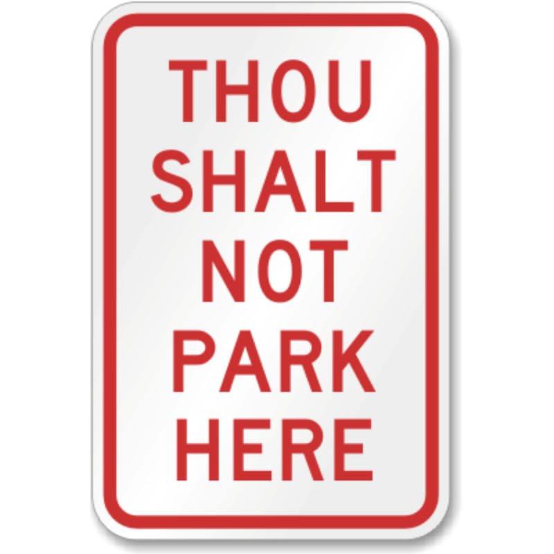 Bilingual Aluminum No Parking Aluminum Weatherproof Sign