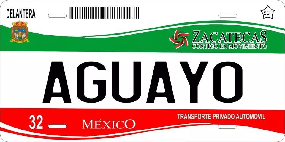 Zatatecas 2011 Scenic Custom State License Plate Personalized 12"x6" Size