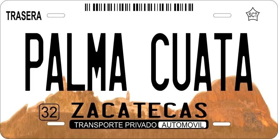 Zacatecas 2002 Scenic Custom State License Plate Personalized 12"x6" Size