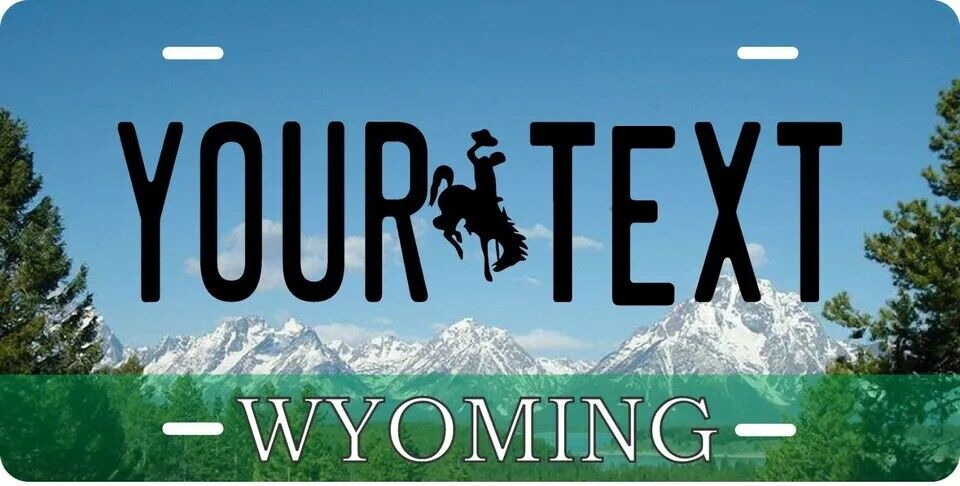 Wyoming Scenic Scenic Custom State License Plate Personalized 12"x6" Size