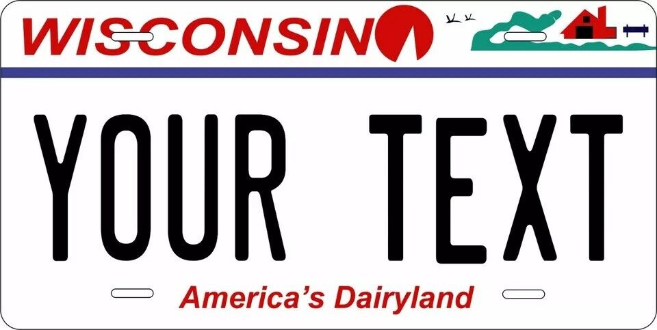 Wisconsin 2000 Scenic Custom State License Plate Personalized 12"x6" Size