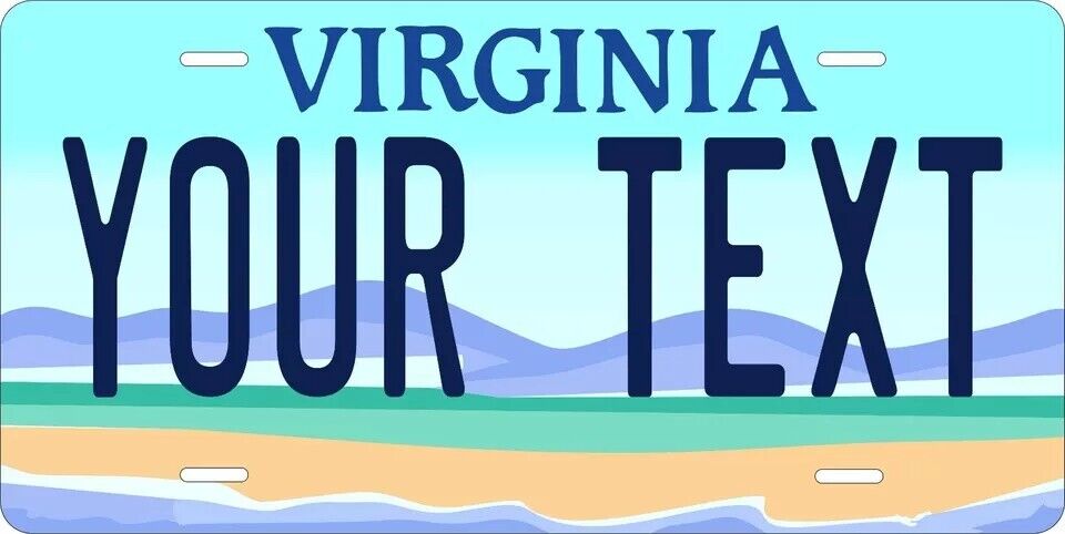 Virginia Scenic Custom State License Plate Personalized 12"x6" Size