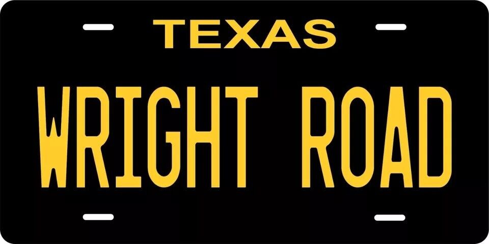 Texas Black Custom State License Plate Personalized 12"x6" Size