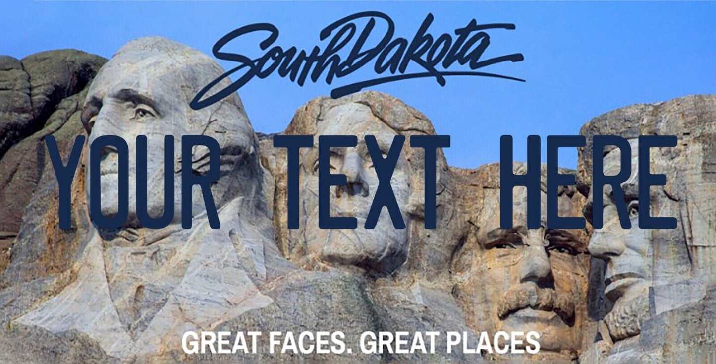 South Dakota Custom State License Plate Personalized 12"x6" Size