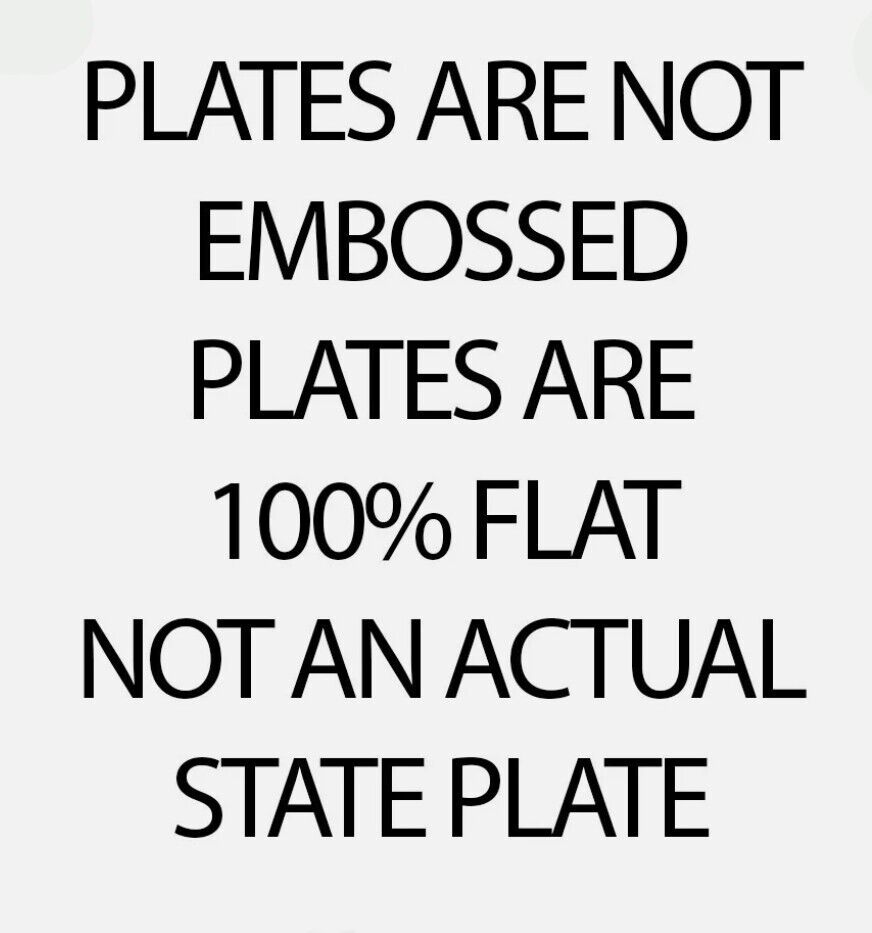 California Black Custom State License Plate Personalized 12"x6" Size