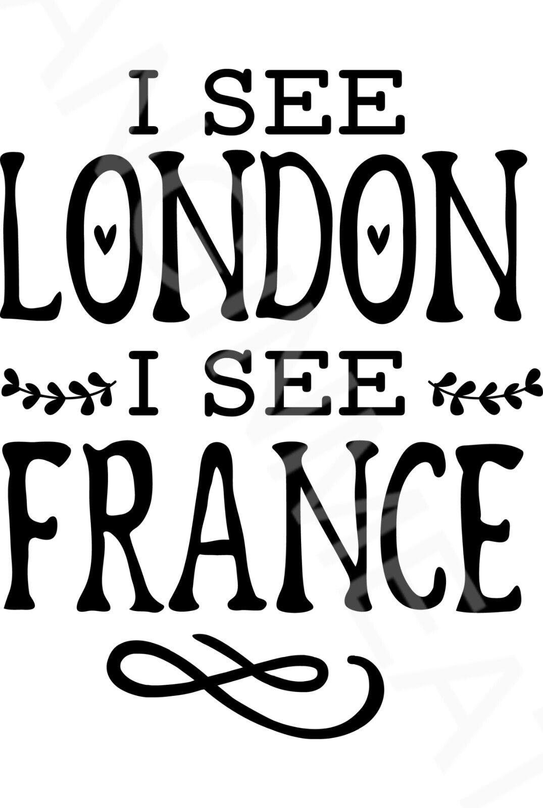 I See London I See France Funny Bathroom Sign Aluminum Metal Sign