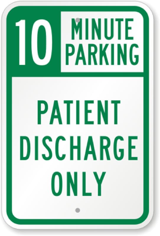 10 Minutes Parking Patient Aluminum Weatherproof Sign p00040