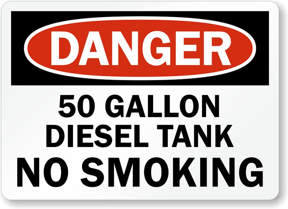 50 Gallon Diesel Aluminum Weatherproof Sign p00092
