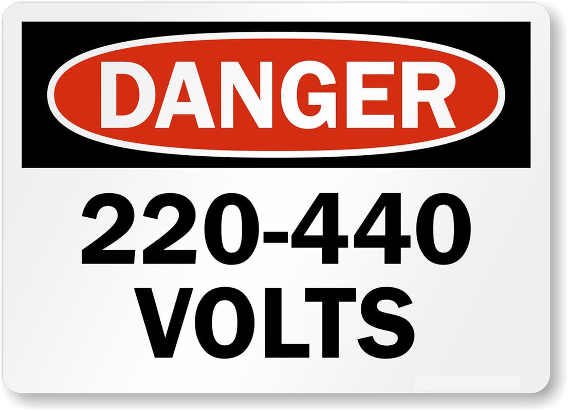 220 To 440 Volts Osha Danger Aluminum Weatherproof Sign p00114