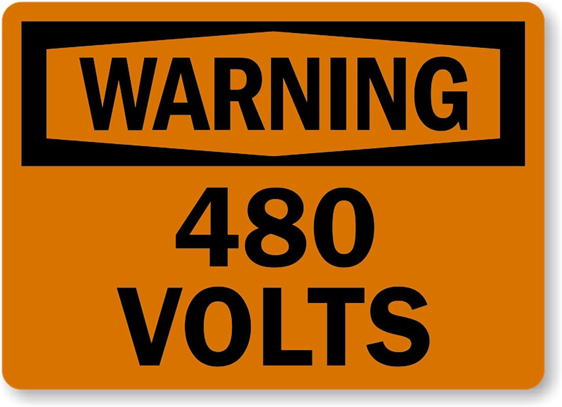 480 Volts Osha Warning Aluminum Weatherproof Sign p00121
