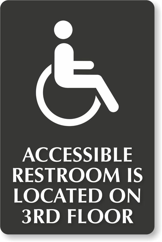 Accessible Restroom Custom Engraved Aluminum Weatherproof Sign p00162