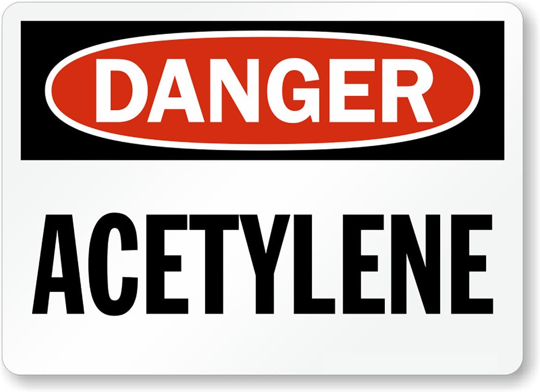 Acetylene Danger Aluminum Weatherproof Sign p00191