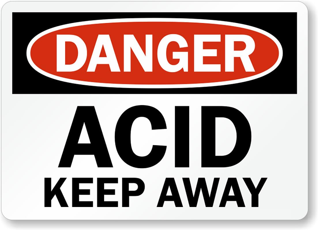 Acid Keep Away Danger Aluminum Weatherproof Sign p00209