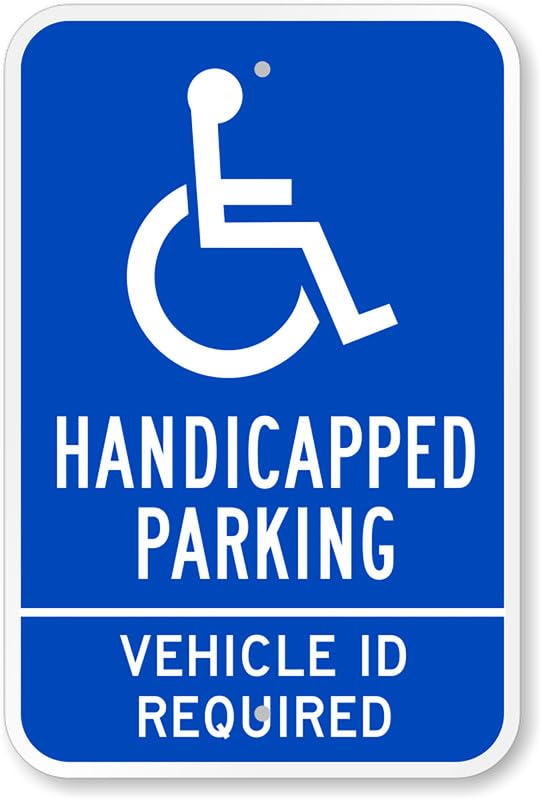 Ada Handicapped Parking Aluminum Weatherproof Sign p00245