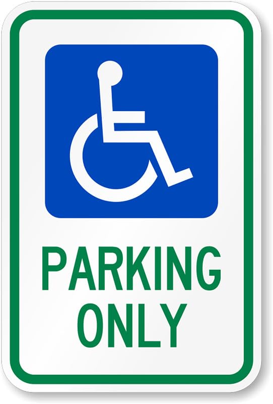 Ada Handicapped Parking Aluminum Weatherproof Sign p00246